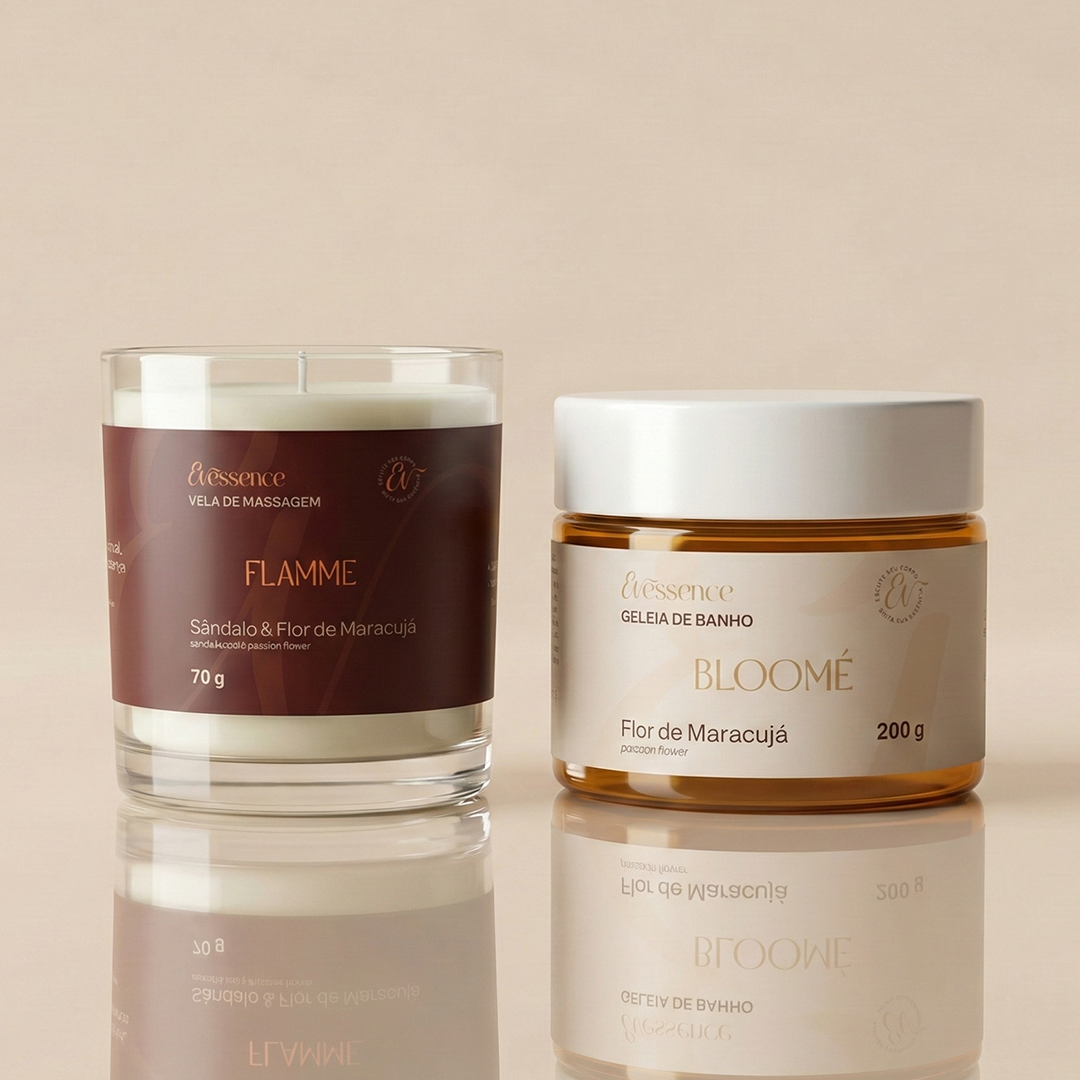 Kit - Vela de Massagem + Geleia de Banho - Evessenvce
