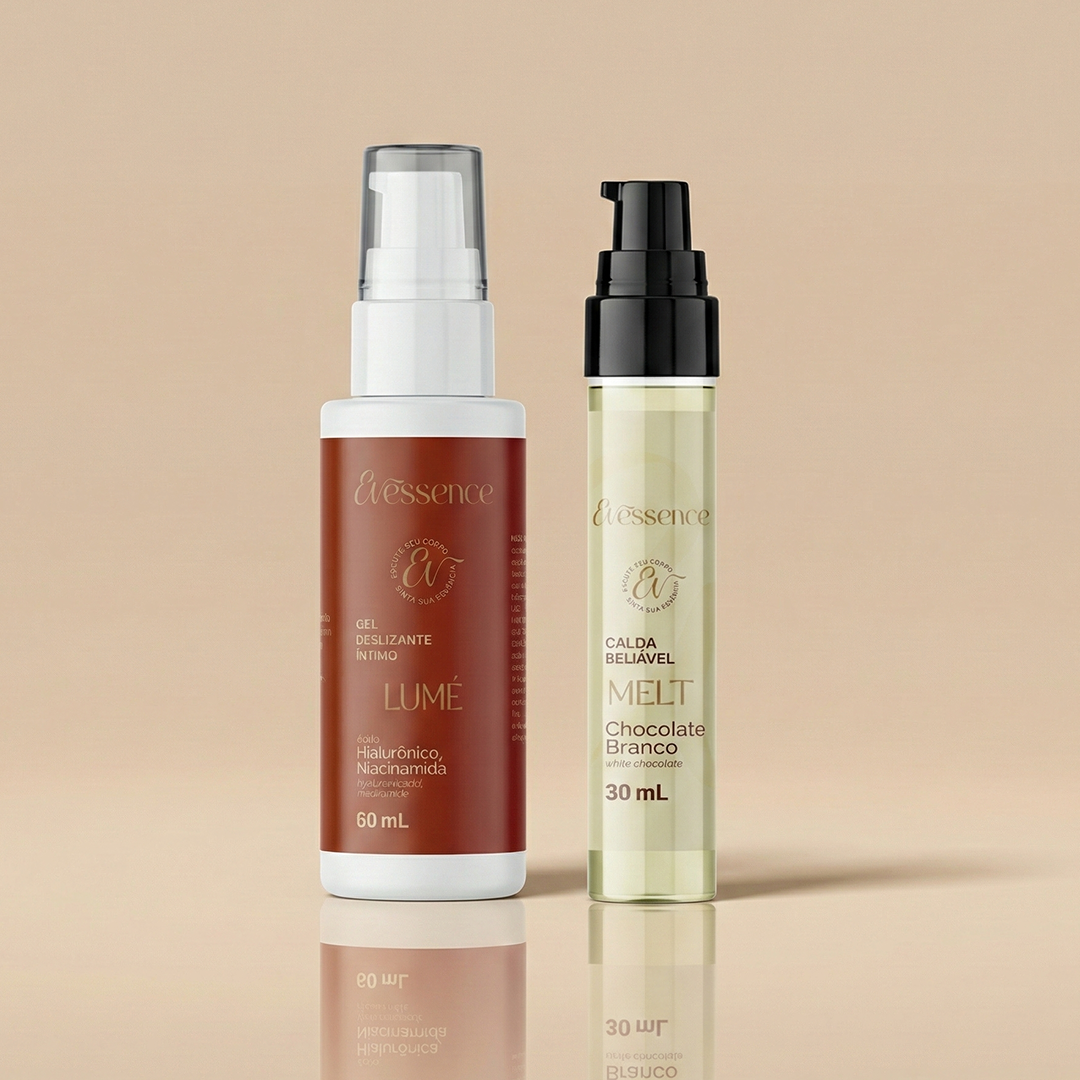 Kit - Gel Deslizante + Calda Beijável - Evessence